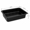 PP 1/2 gastro thermo schaal zwart 325 x 265 x 100 mm op witte achtergrond met visuele maataanduidingen voor lengte, breedte en hoogte.