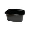 PP saladebakjes rechthoekig formaat 108 x 82 x 45 mm 250 cc zwart