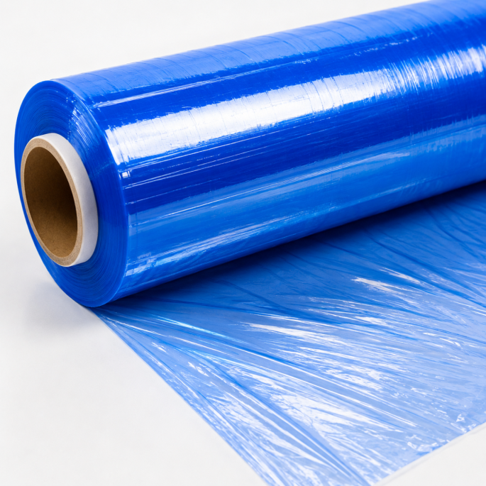 Handwikkelfolie 23my 500 mm x 300 m blauw