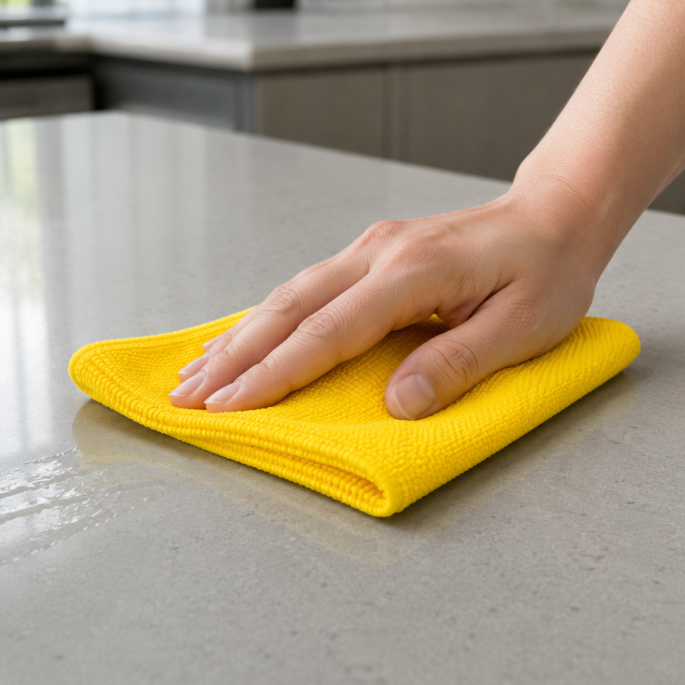 Microvezel doek geel