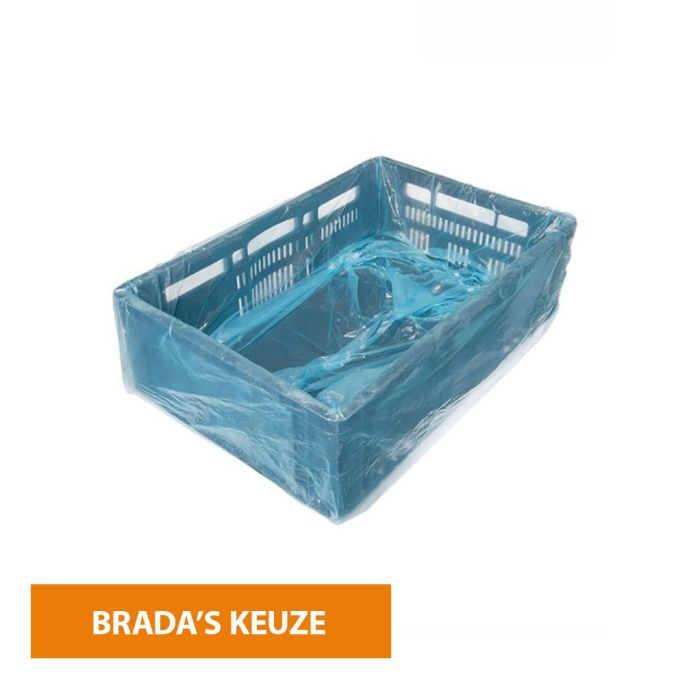 HDPE kratzakken 30my formaat 68/2 x 17 x 63 cm (Blauw)